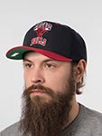 Бейсболка MITCHELL NESS арт. HP8764-CBUBLCK Chicago Bulls NBA (черный / красный)